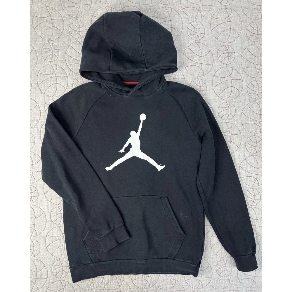 NIKE Men's AIR JORDAN Jumpman Classic Fleece Hoodie BLACK DA6801-010 Medium